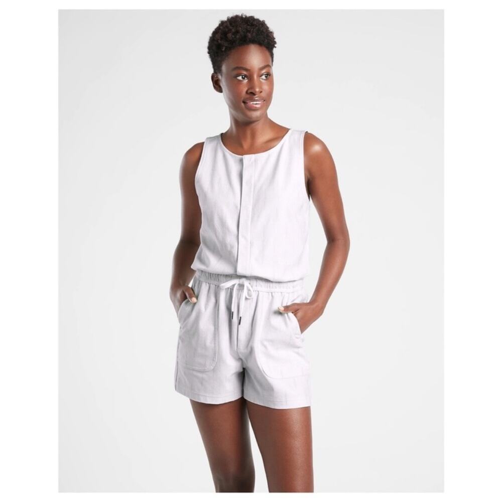 NWT Athleta Farallon Printed Romper White Size 1X - Picture 3 of 11